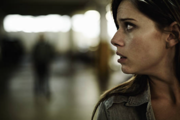 Woman afraid
